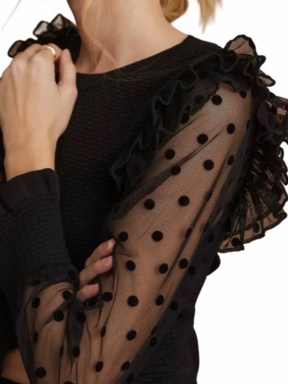 Maeve Smocked Ruffled Sweater - Picture 6 of 8